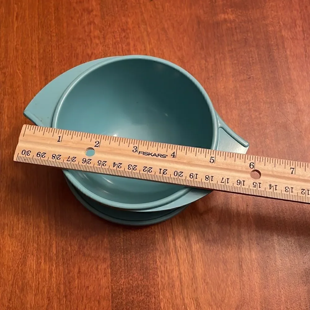 Atomic Set of 3 Teal Vintage Melamie Bowls